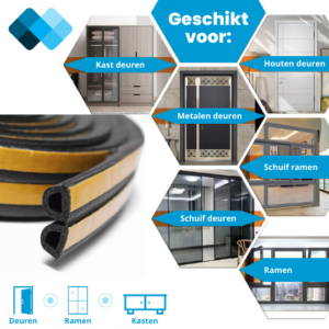 zwarte tochtband raam & deur