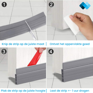 tochtstrip deur grijs