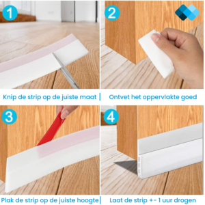 tochtstrip deur bevestigen