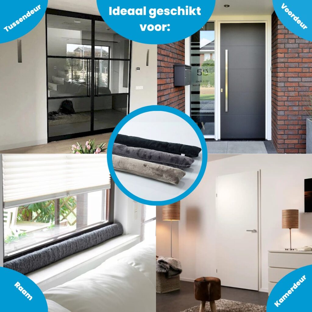 Deur tochtstopper geschikt voor voordeur, tussendeur, kamerdeur en raam